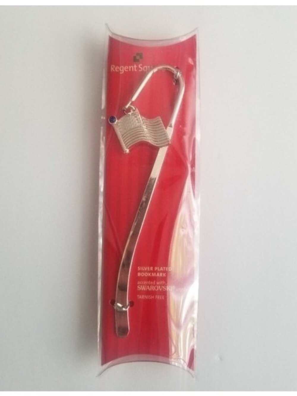 American Flag Silver Plated Bookmark